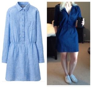 Blue Chambray Shirt Dress